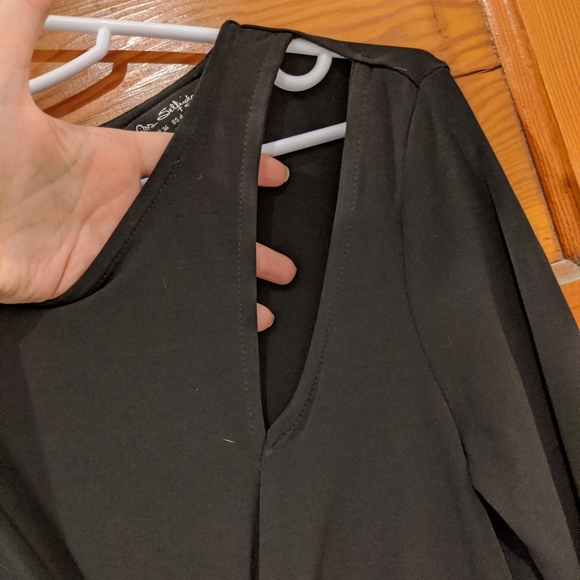 Miss Selfridge Bodycon Black Dress w/ Cutouts - Picture 2 of 8